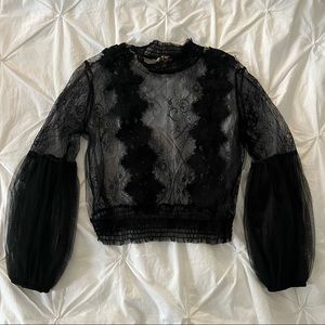 Black lace top